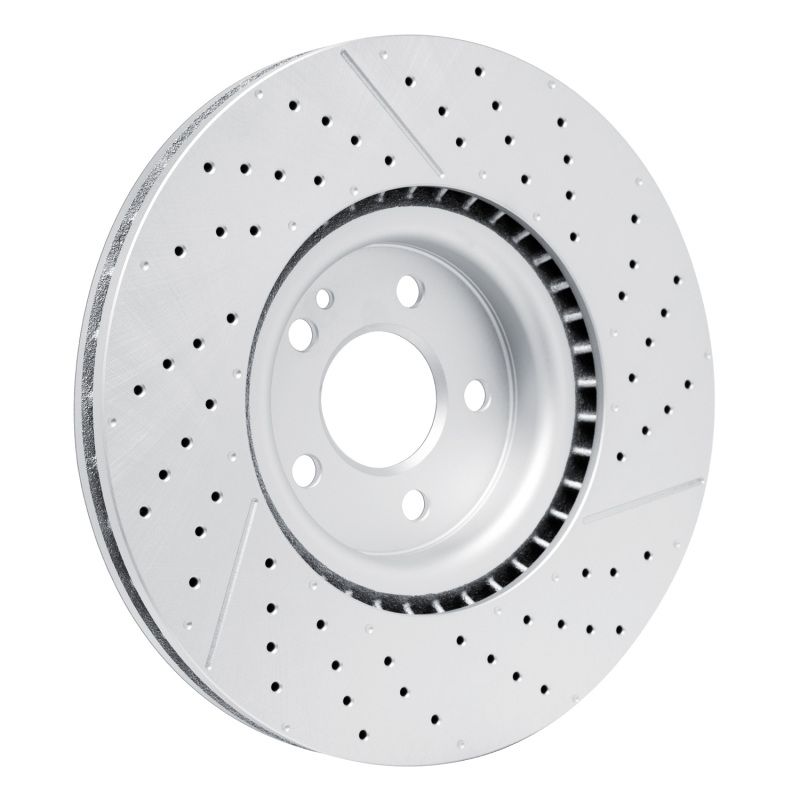 Mercedes-Benz CLA45 AMG Brake Rotor (1) - Front - R1 Concepts - GEOSPEC Coated Rotor - Drilled & Slotted - `14-`19
